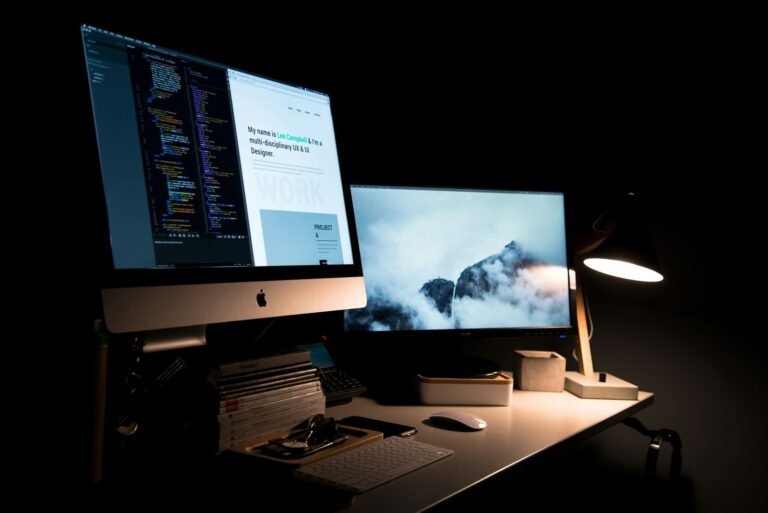 silver imac turned on