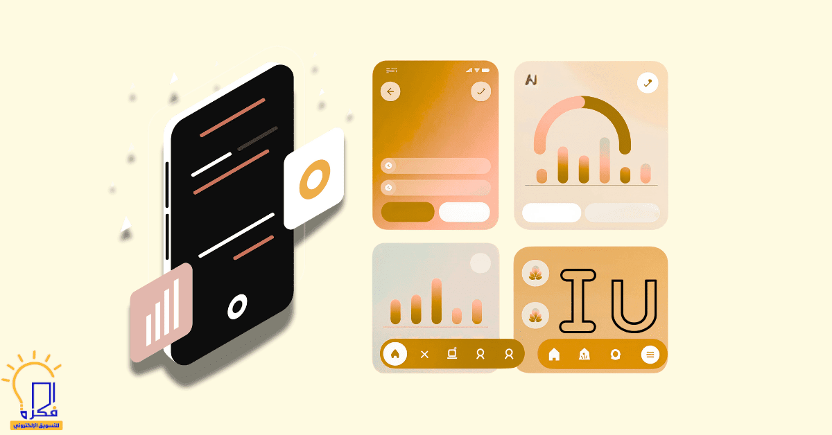 تصميم واجهة المستخدم (UI): هوية بصرية جذابة لمنتج رقمي احترافي 1 tasmim wajihat almustakhdim ui